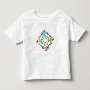 Häschen-Mandala in vier Pastellfarben Kleinkind T-shirt