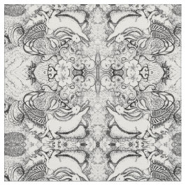 Häschen-Mandala-Muster Stoff