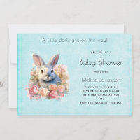 Häschen mit Rosenkranz Süße Babyparty