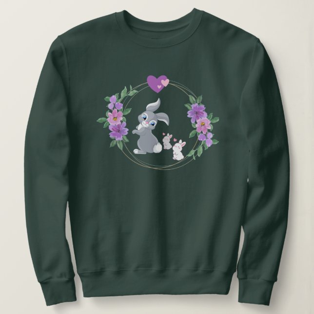 Häschen Mutterliebe Sweatshirt (Design vorne)