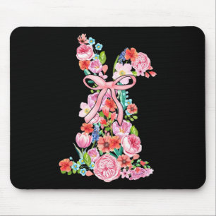 Häschen Ostern Kokette Floral Osterhase Kokette Mousepad