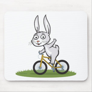 Häschen-Radfahrer Mousepad