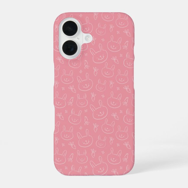 Häschen-Rückseite iPhone 16 Hülle (Rückseite)
