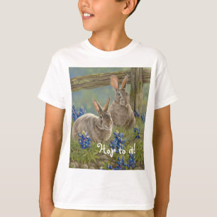 Häschen u. Bluebonnets T-Shirt