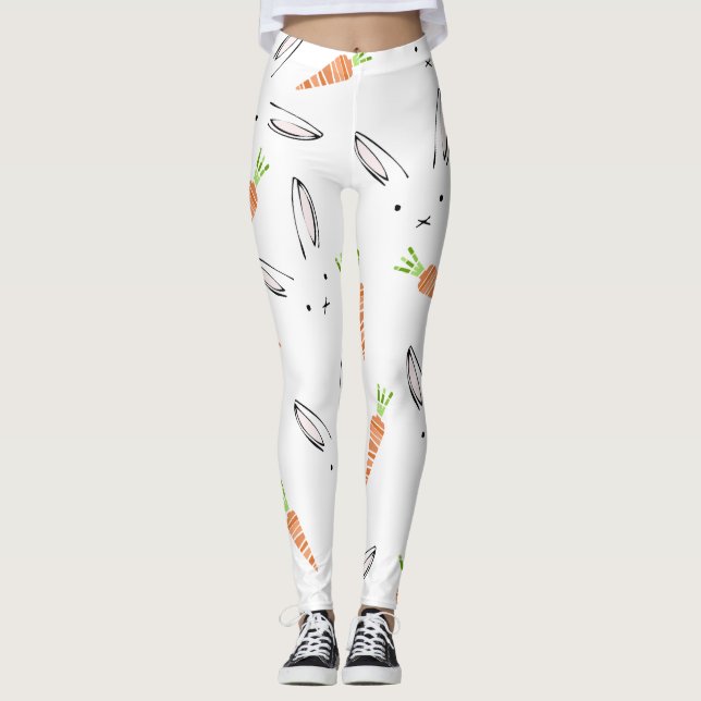 Häschen-u. Karotten-Leggings Leggings (Vorderseite)