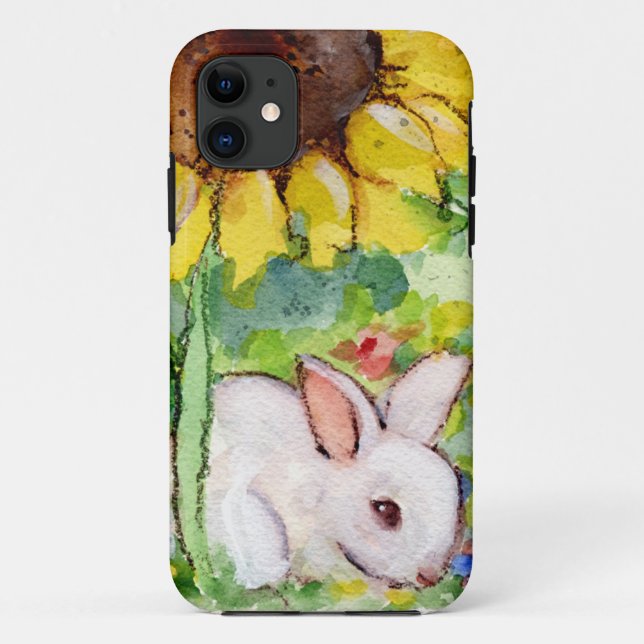 Häschen u. Sunnflower Case-Mate iPhone Hülle (Rückseite)
