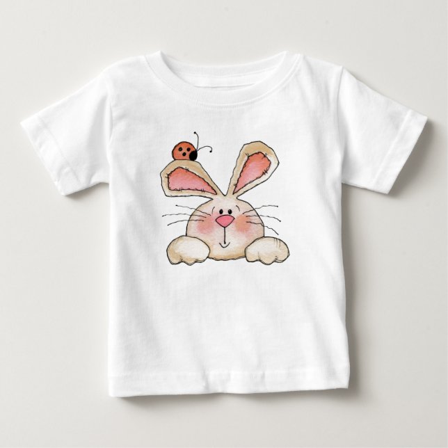 Häschen u. Wanze - Säuglings-T - Shirt (Vorderseite)