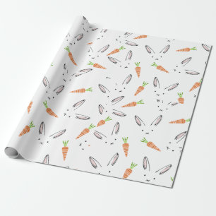 Häschen und Karotten Geschenkpapier