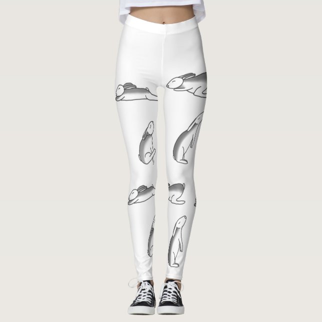 Häschen-Yoga-Hosen Leggings (Vorderseite)
