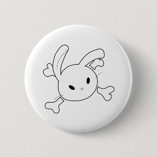 Häschenschädel Button
