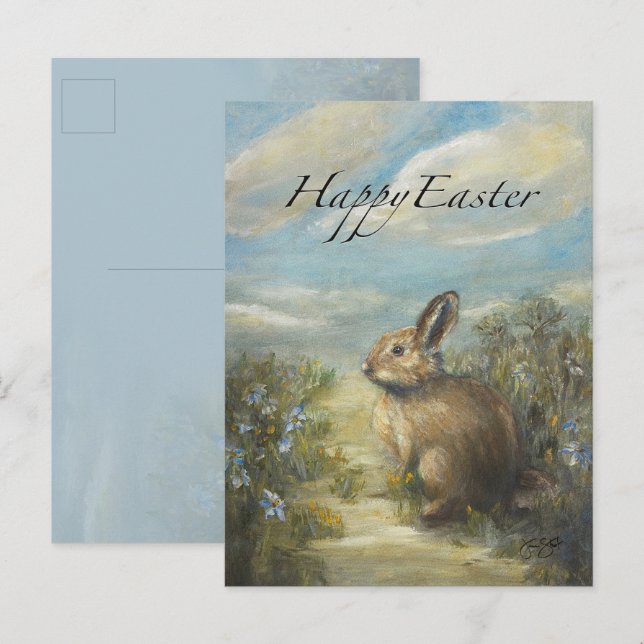 Häschenweg OSTERN Postkarte (Vorne/Hinten)