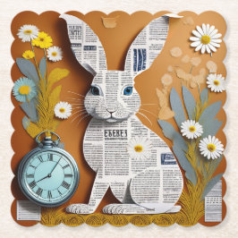 Hase aus Papier Untersetzer