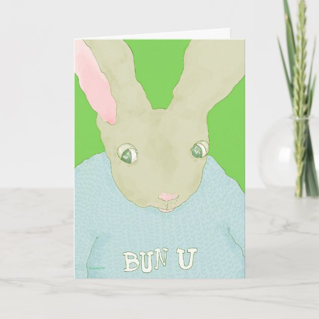 Hase geht in die Uni Karte (Vorderseite)