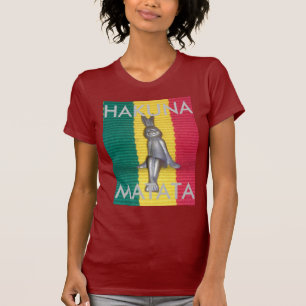Hase Hakuna Matata   Lebendige Rasta-Farben Abstra T-Shirt
