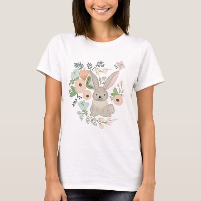 Hase im Busch T-Shirt (Vorderseite)