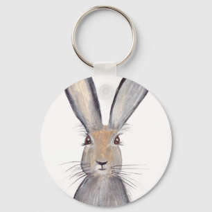 Hase Kaninchen Aquarell Schlüsselanhänger
