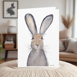 Hase Kaninchen Aquarell Tier Waldland Süß Karte