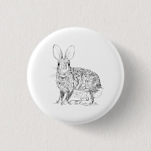 Hase / Kaninchen Button (Vorderseite)