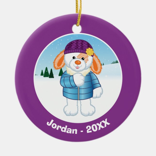 Hase Keramik Ornament (Vorne)