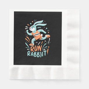 Hase Marathonläufer Häschen süß Serviette