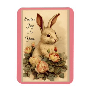 Hase mit Blumen flexibler Magnet