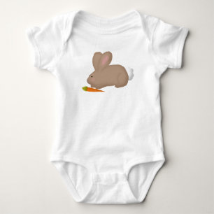 Hase mit Carrot Baby Bodysuit Strampler