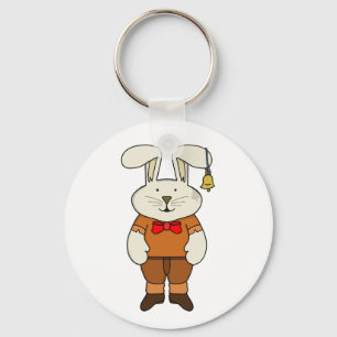 Hase mit einer Glocke im Ohr Schlüsselanhänger
