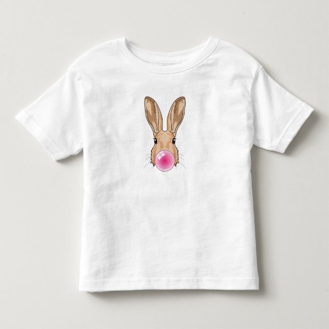 Hase mit Kaugummi Kleinkind T-shirt (Vorderseite)