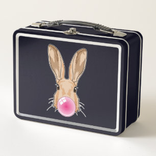 Hase mit Kaugummi Metall Brotdose