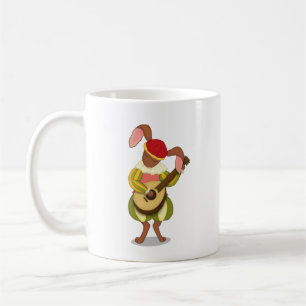 Hase mit Lute & sechs rhythmischen Modi Mittelalte Kaffeetasse