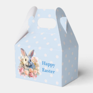 Hase mit Rosen-Girlande Süßes Ostern Geschenkschachtel