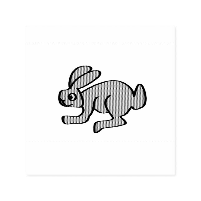 Hase, Seitenansicht Permastempel (Design)