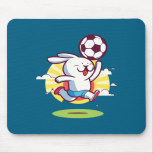 Hase spielt Fußball Ostern Mousepad