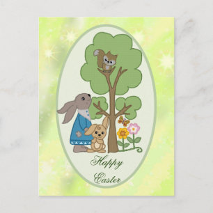 Hase und Eichhörnchen Postkarte