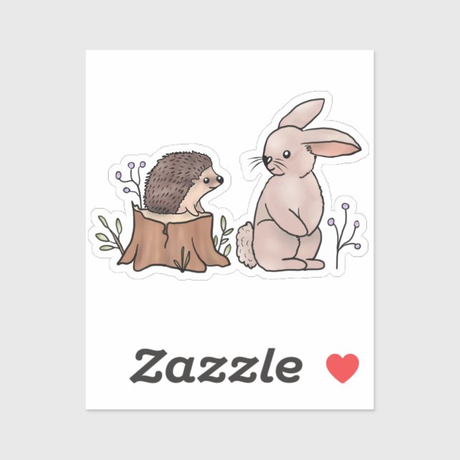 Hase und Igel  Aufkleber (Blatt)