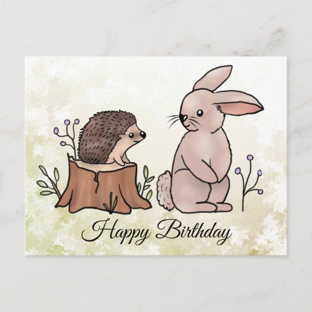 Hase und Igel Postkarte (Vorderseite)
