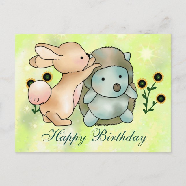 Hase und Igel Postkarte (Vorderseite)