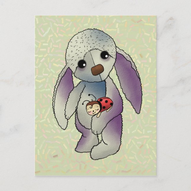 Hase und Käfer Postkarte (Vorderseite)