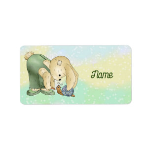 Hase und Schnecke Adressaufkleber