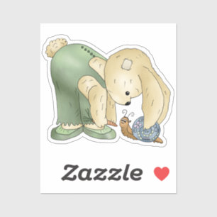 Hase und Schnecke  Aufkleber