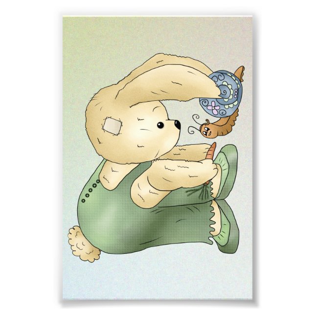 Hase und Schnecke Fotodruck (Vorne)