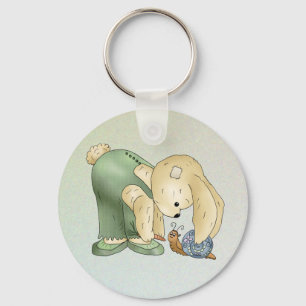 Hase und Schnecke Schlüsselanhänger