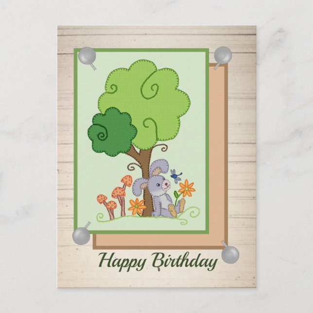 Hase unterm Baum Postkarte (Vorderseite)