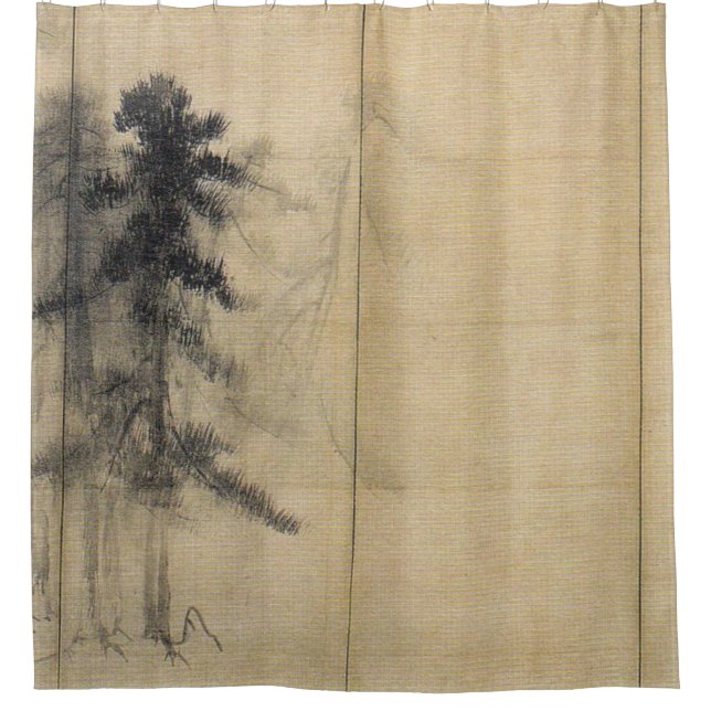 Hasegawa Tōhaku Pine Trees Duschvorhang (Vorderseite)