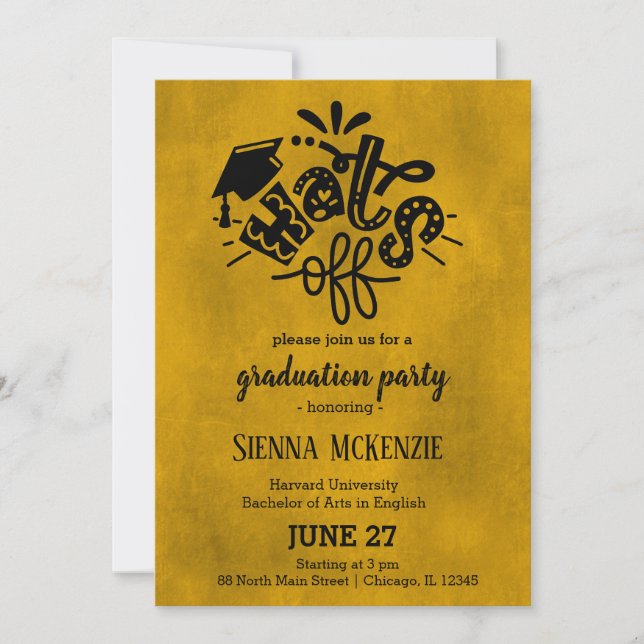 Hasen aus - Gelb Einladung (Vorderseite)