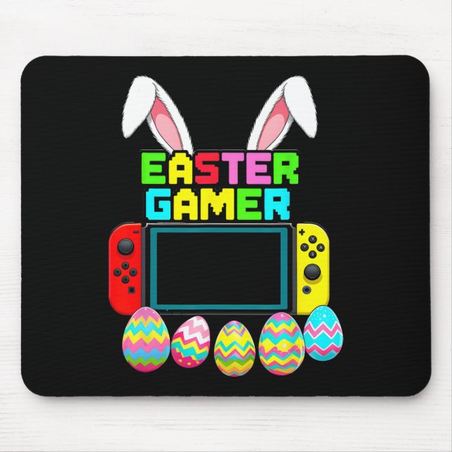 Hasen-Gaming-Controller-Gamer-Jungs-Lustiger-Video Mousepad (Vorne)