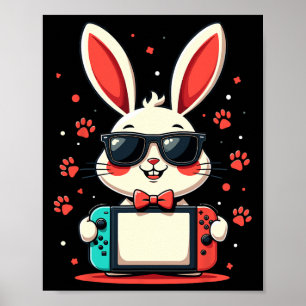 Hasen Gaming-Controller Videospiele Ostern Gamer G Poster
