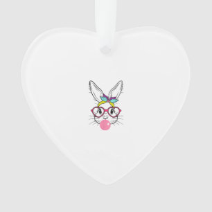 Hasen-Gesicht Kaugummi blasende Brille Stirnband H Ornament