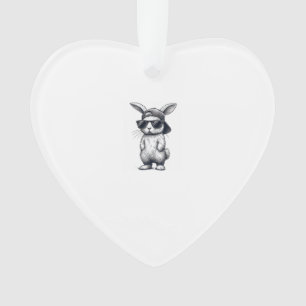 Hasen-Gesicht mit Sonnenbrille Mütze Ostertag für Ornament
