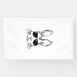Hasen-Gesicht mit Sonnenbrille Ostertag für Jungen Banner